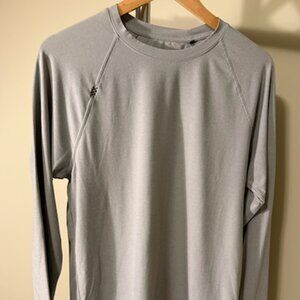 Rhone Reign LS Athletic Shirt Heather Gray Size M